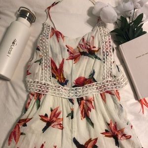 Abercrombie and fitch Floral romper white base
